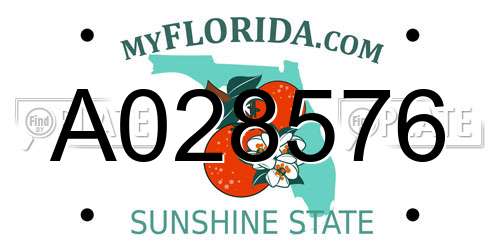 A028576 Florida License Plate