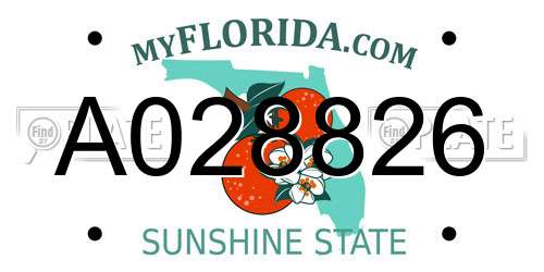 A028826 Florida License Plate