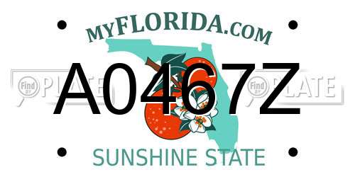 A0467Z Florida License Plate