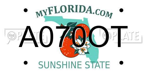 A070OT Florida License Plate