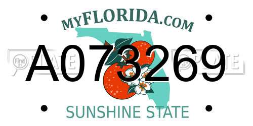 A073269 Florida License Plate