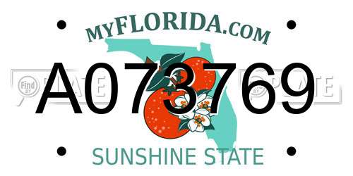 A073769 Florida License Plate