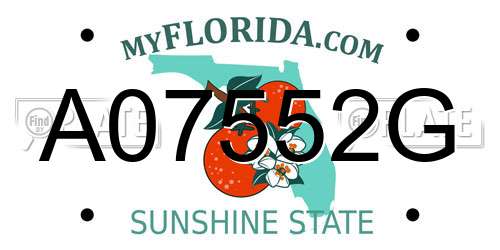 A07552G Florida License Plate