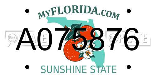 A075876 Florida License Plate