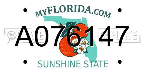 A076147 Florida License Plate