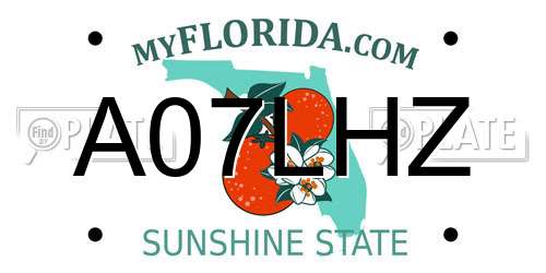 A07LHZ Florida License Plate