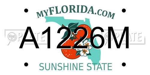 A1226M Florida License Plate