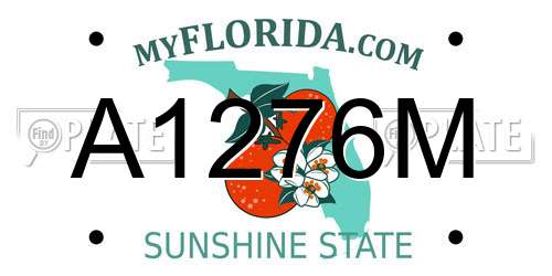 A1276M Florida License Plate