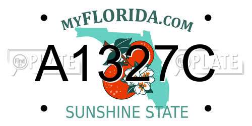 A1327C Florida License Plate