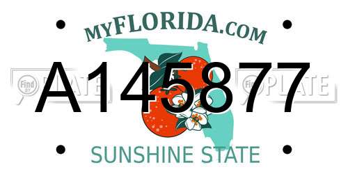 A145877 Florida License Plate