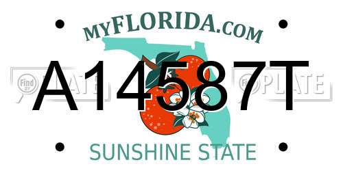 A14587T Florida License Plate