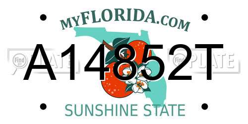 A14852T Florida License Plate