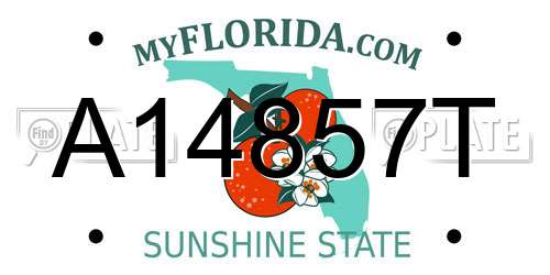 A14857T Florida License Plate