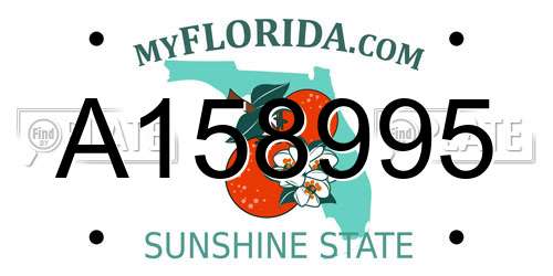 A158995 Florida License Plate