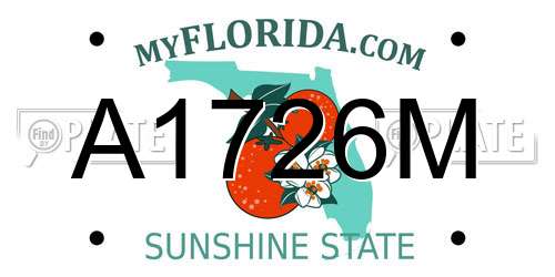 A1726M Florida License Plate