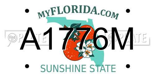 A1776M Florida License Plate