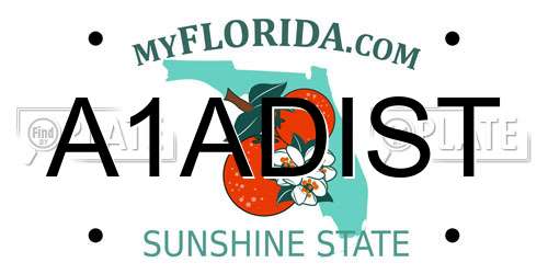 A1ADIST Florida License Plate
