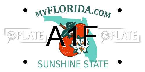 A1F Florida License Plate
