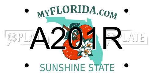 A201R Florida License Plate