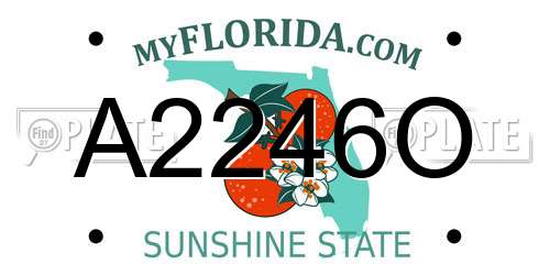 A2246O Florida License Plate