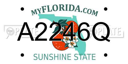 A2246Q Florida License Plate
