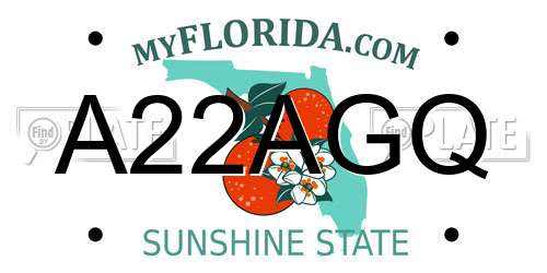 A22AGQ Florida License Plate