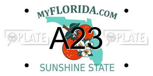 A23 Florida License Plate