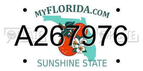 A267976 Florida License Plate