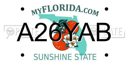 A26YAB Florida License Plate