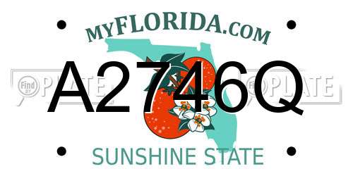 A2746Q Florida License Plate