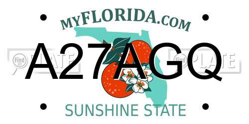 A27AGQ Florida License Plate