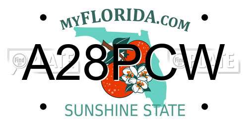 A28PCW Florida License Plate