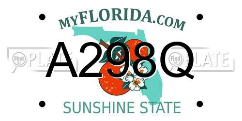 A298Q Florida License Plate