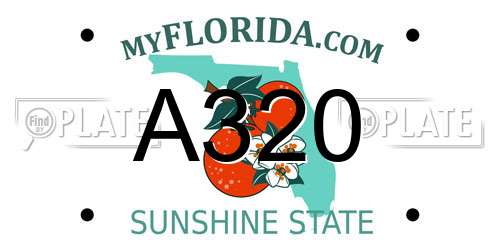 A320 Florida License Plate