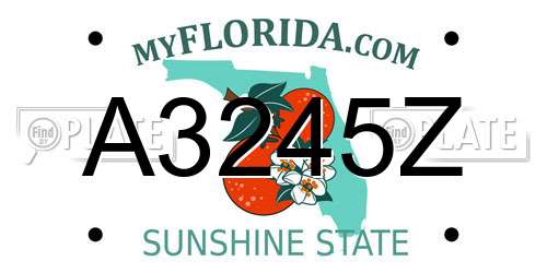 A3245Z Florida License Plate