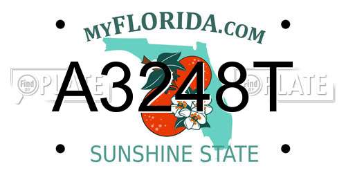 A3248T Florida License Plate