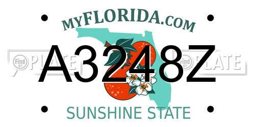 A3248Z Florida License Plate