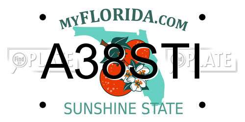 A38STI Florida License Plate
