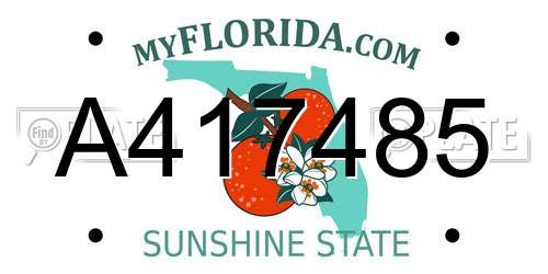 A417485 Florida License Plate