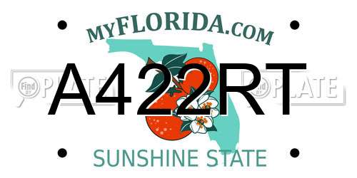 A422RT Florida License Plate