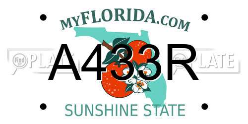 A433R Florida License Plate