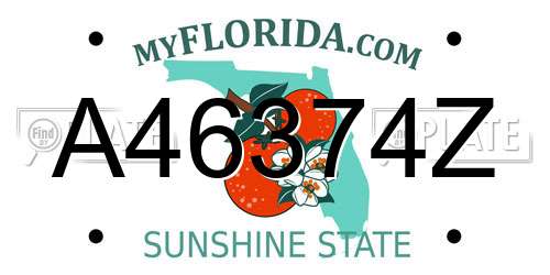 A46374Z Florida License Plate