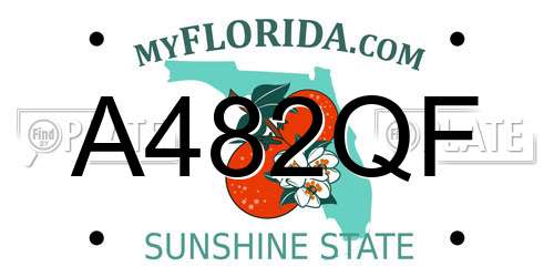 A482QF Florida License Plate