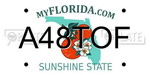 A48TOF Florida License Plate
