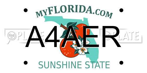 A4AER Florida License Plate
