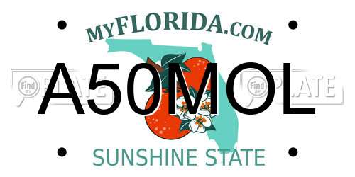 A50MOL Florida License Plate