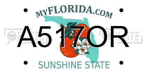 A517OR Florida License Plate