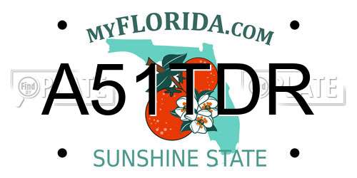 A51TDR Florida License Plate