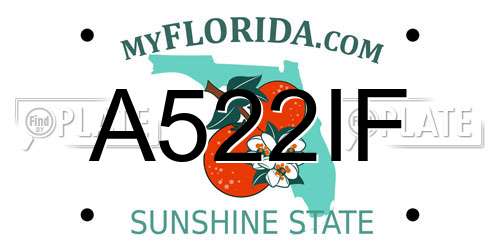 A522IF Florida License Plate