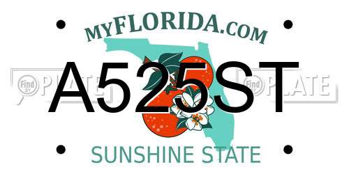 A525ST Florida License Plate